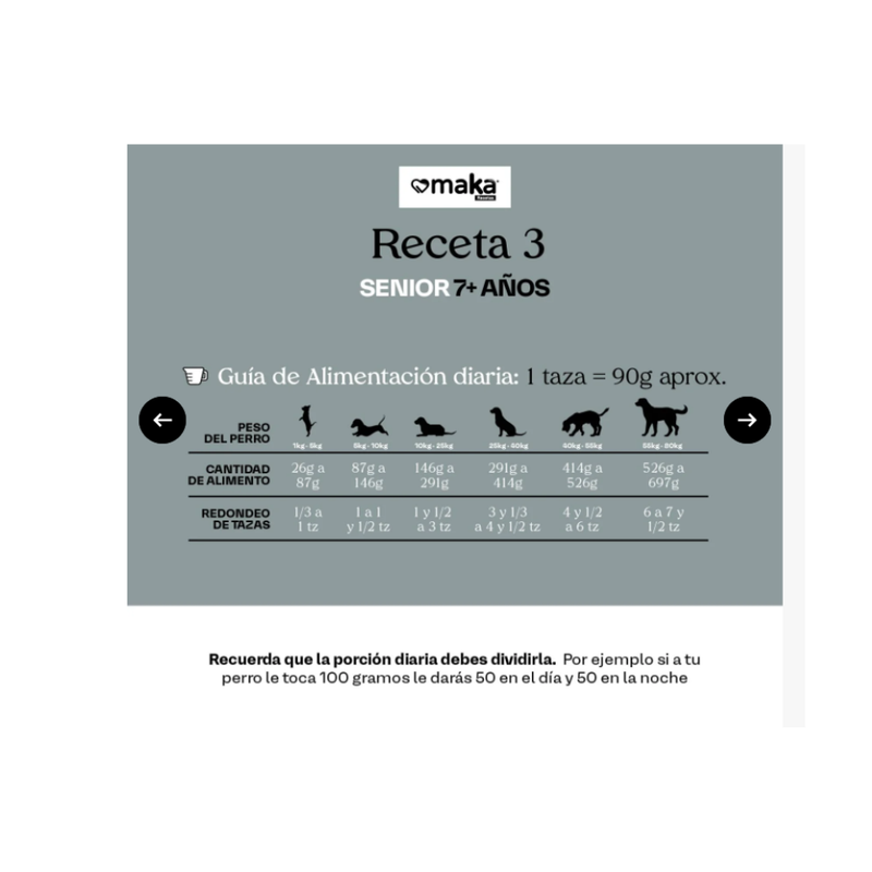 Maka Receta 3 Senior 2kg para perro senior +7