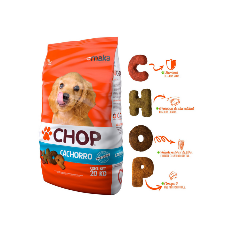 Chop Cachorro 20kg Alimento para cachorro todas las razas