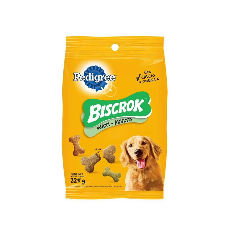 12 Biscrock Multi Adulto 225 gr Premios para perros raza mediana y grande