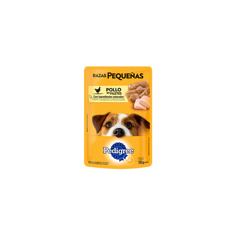 48 Sobres Pedigree Adulto Raza Pequeña de 100 grs Sabores a elegir