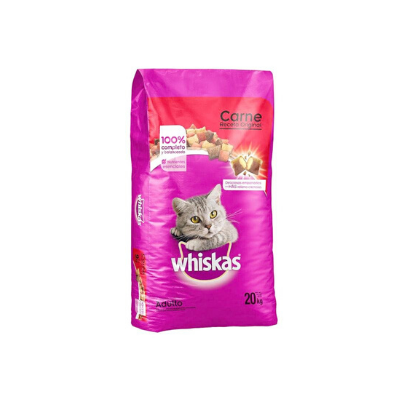 gato Mostrarte idiota Whiskas 20 kg Alimento para gatos sabor carne | Club Mundo Animal